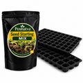 Poshatva Seed Starter Kit with seed starting mix and 104-cell tray