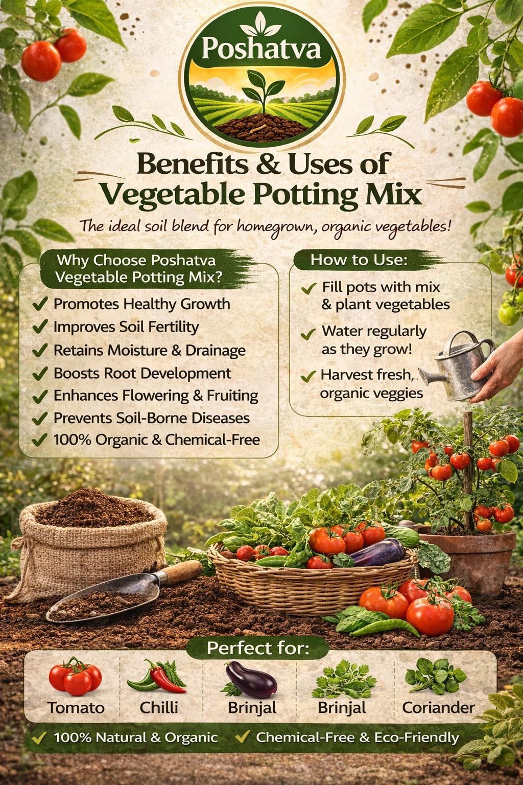 Benefits and uses of Vegetable Potting Mix