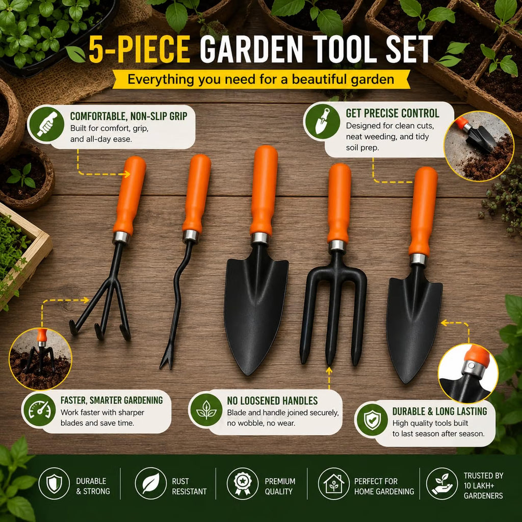 Garden tool set features