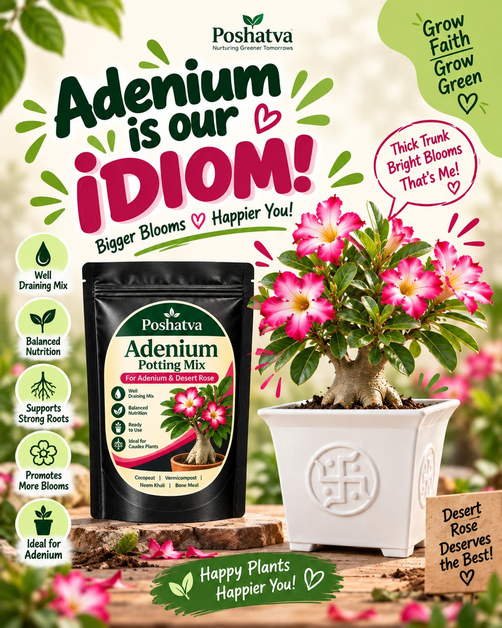 Adenium Potting Mix – bigger blooms